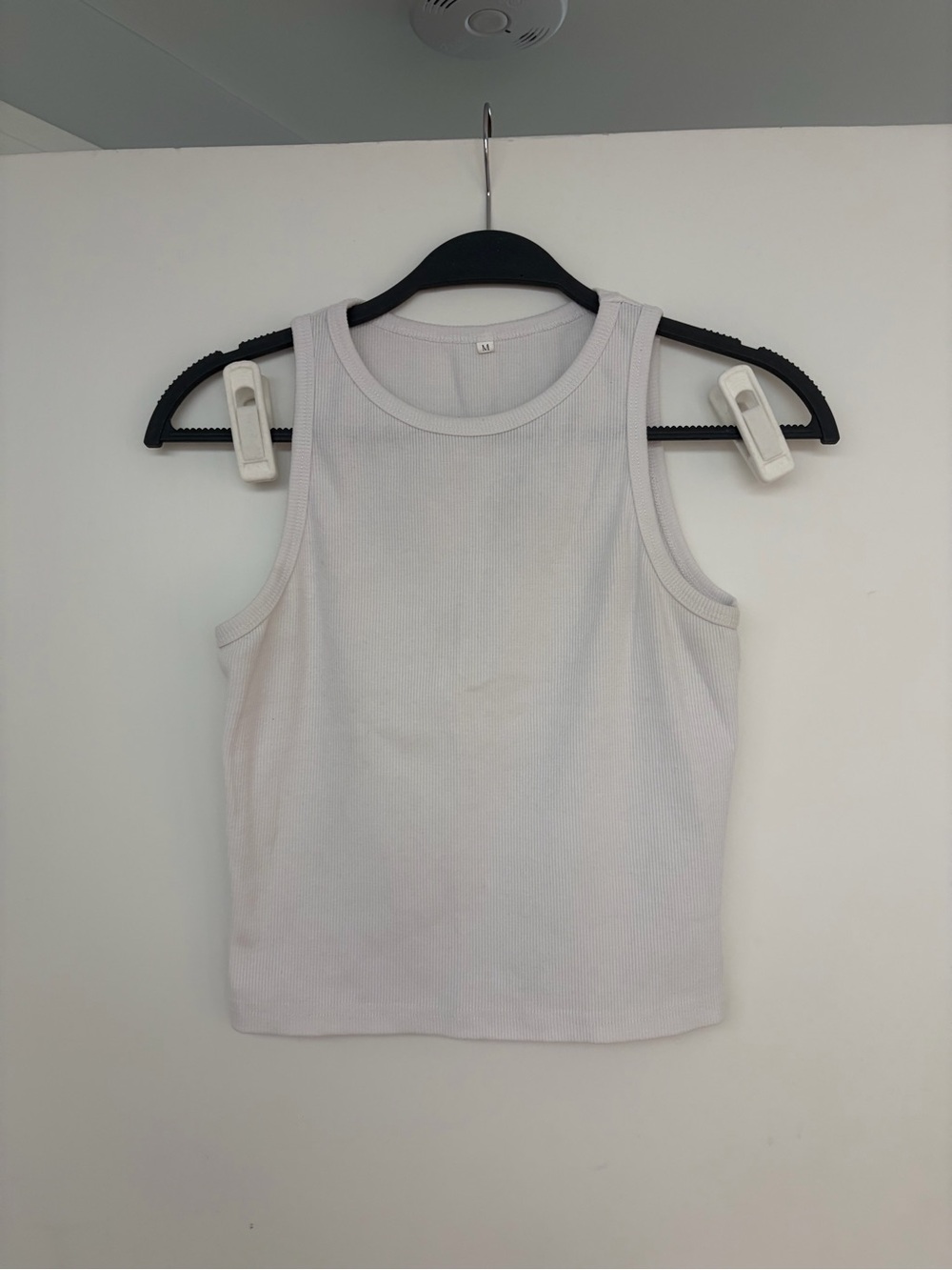 Classic Ribbed Tank Top - White